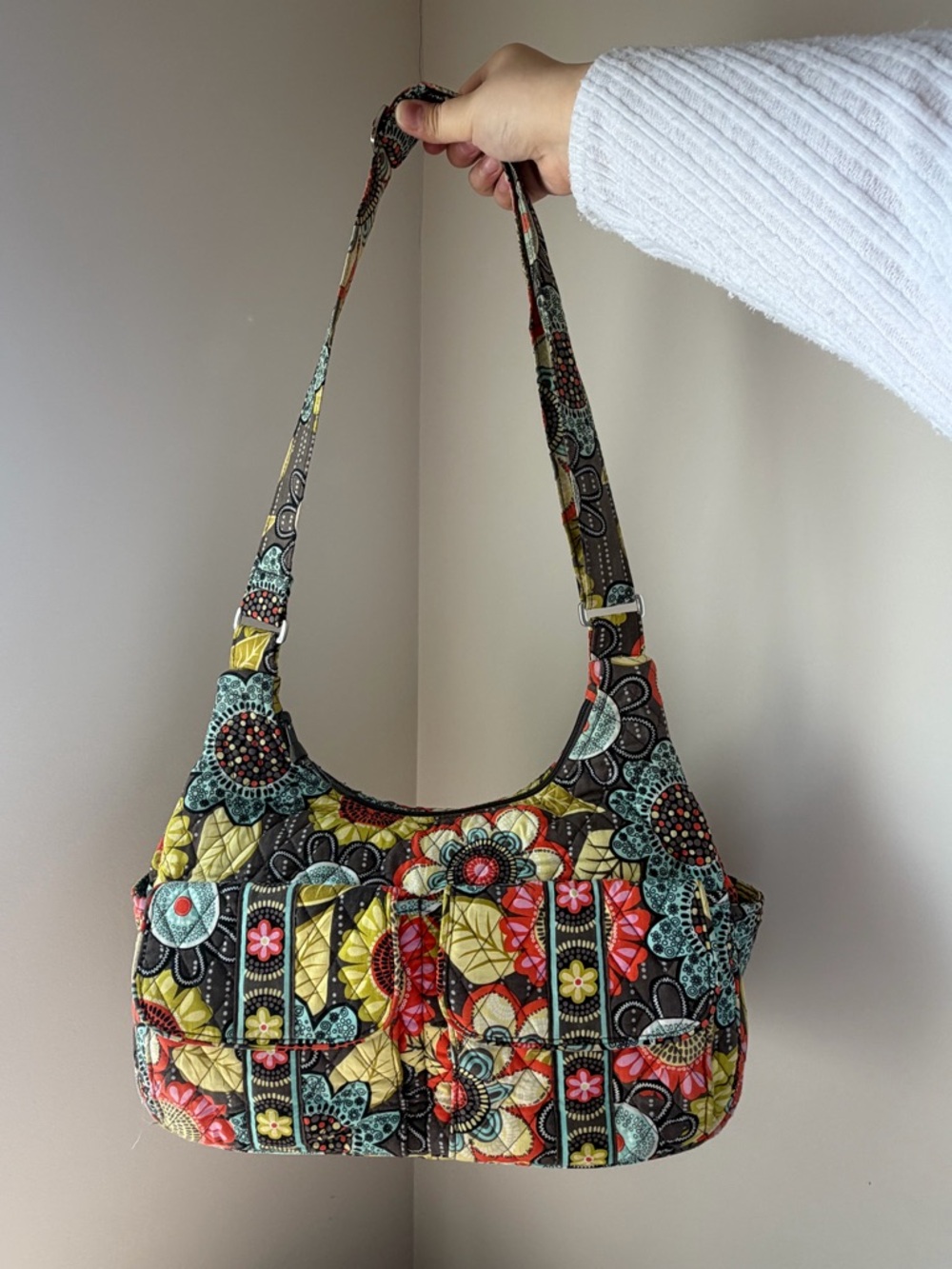SOLD Vera Bradley Flower Shower Cargo Sling